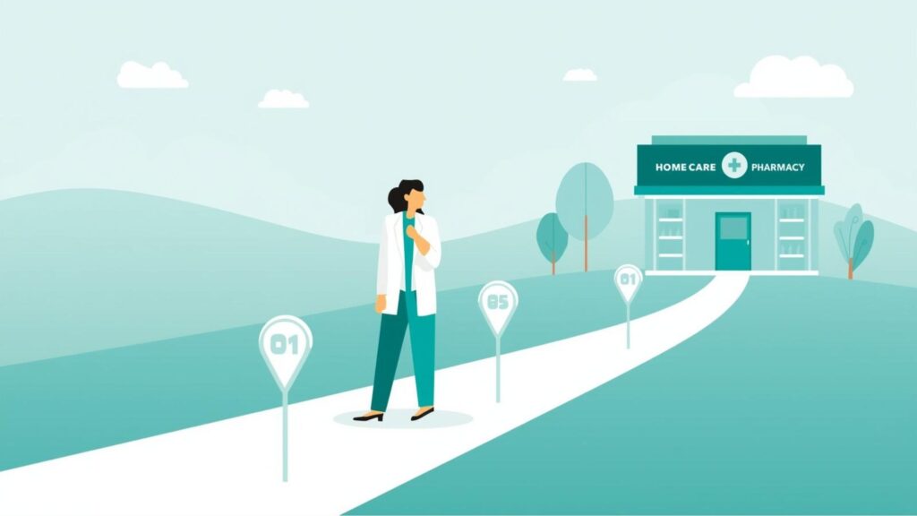 在宅薬剤師になるための転職ステップを解説するセクションの見出し画像