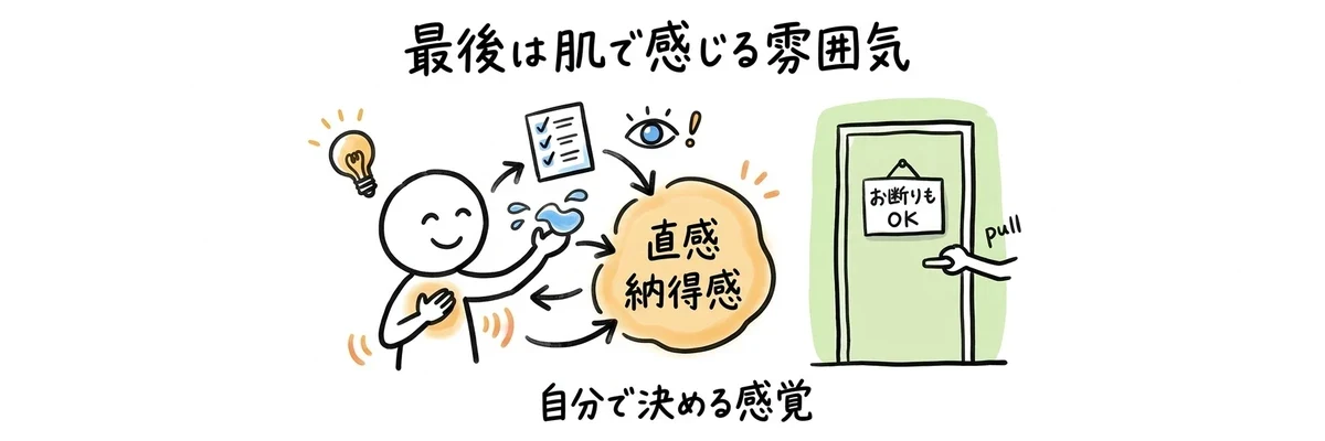 調剤薬局の見学の最終判断|肌で感じる雰囲気と直感